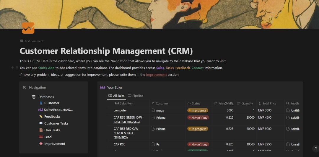 Prisma CRM System