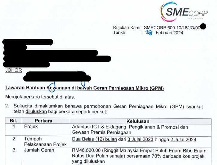 Geran Perniagaan Mikro (GPM)